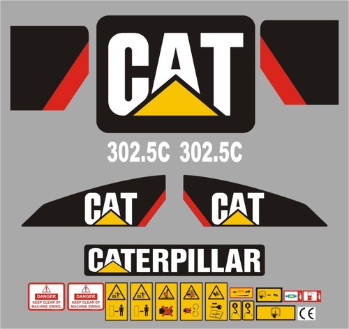 Cat 302 mini digger decal - mini,