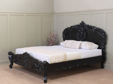 Black Rococo Bed Frame Solid