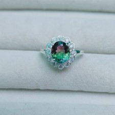 Watermelon tourmaline ring - watermelon,