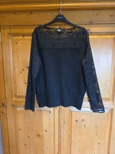 Women black jumper with - women's, lace