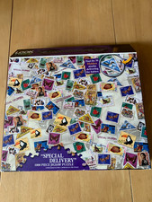 1000 PIECE JIGSAW - SPECIAL DELIVERY STAMPS.  HIDDEN STORKS TO FIND!  COMPLETE