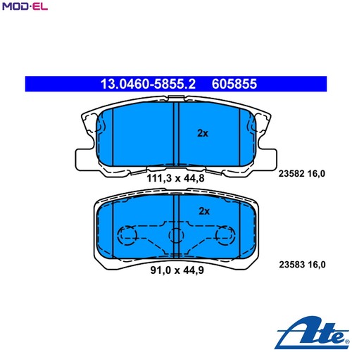Brake pad set disc - disc,
