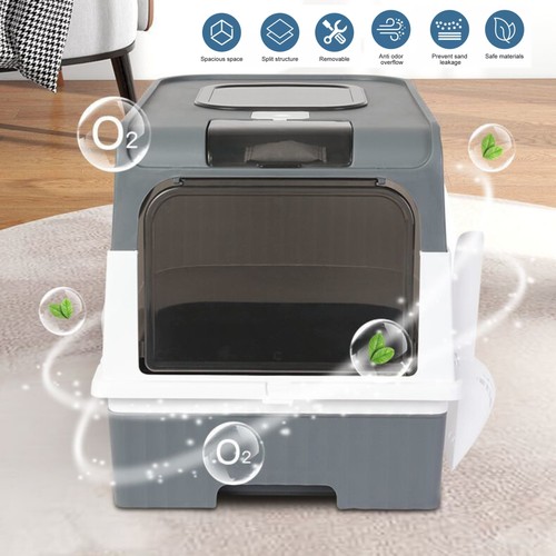 Large cat litter box self - cat,