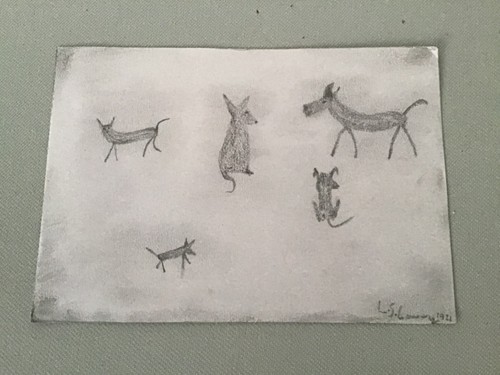 Lowry style pencil - l, sketch