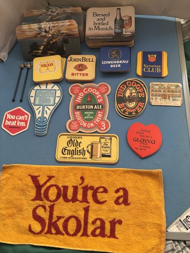 Vintage beer mats - vintage,