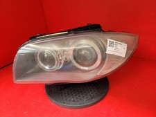 BMW 1 SERIES 2008 LEFT HEADLIGHT BI-XENON GREY INSERT PASSENGER 63117181291