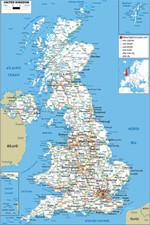 United kingdom map poster - uk,