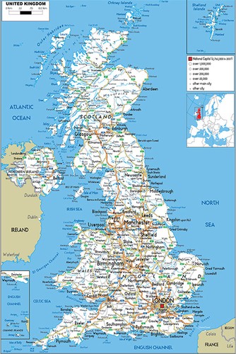 United kingdom map poster - uk,