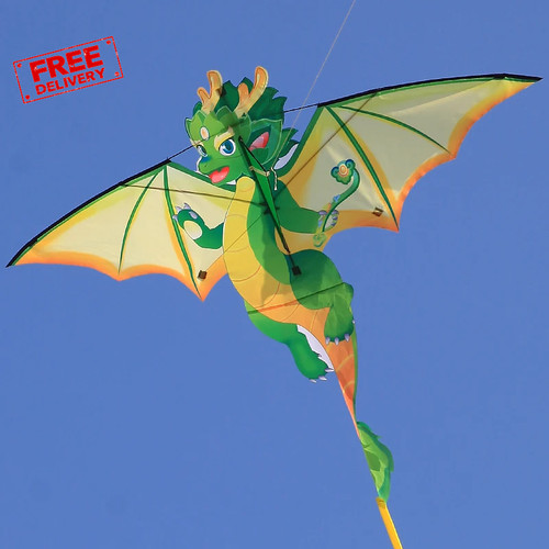 Green dragon kite large - green,