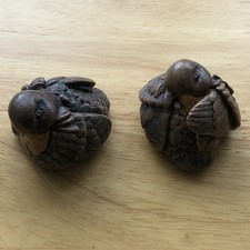 2 X Miniature Stone Ducks