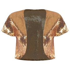 UK Women Glitter Sequin Crop