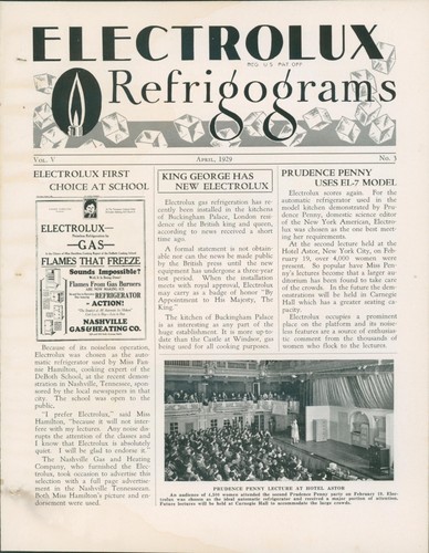 1929 electrolux refrigograms - 1929,