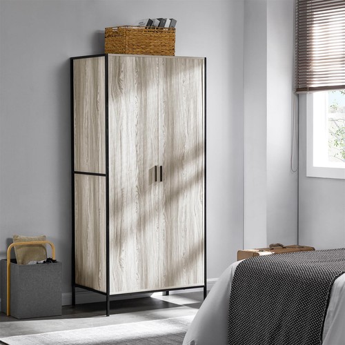 Industrial wooden wardrobe - industrial,