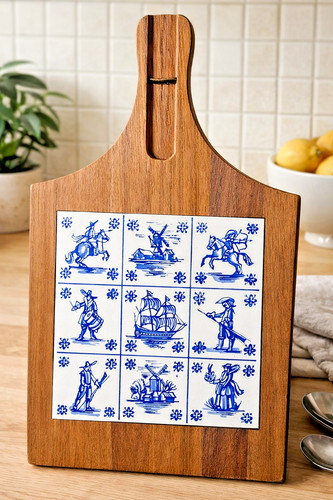 Vintage teak cheese board - vintage,