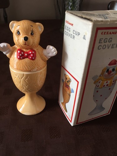 Ceramic teddy bear egg - teddy, &
