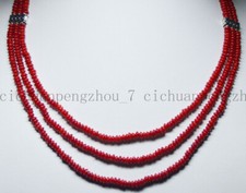 Beautiful 3 Rows Natural 2x4mm