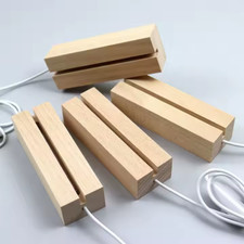 Wood Led Night Light Base Wooden 3d Led Lamp Base for 3D Wooden Led Light Base