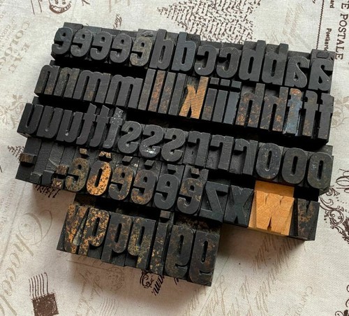 Alphabet mm letterpress - a-z,