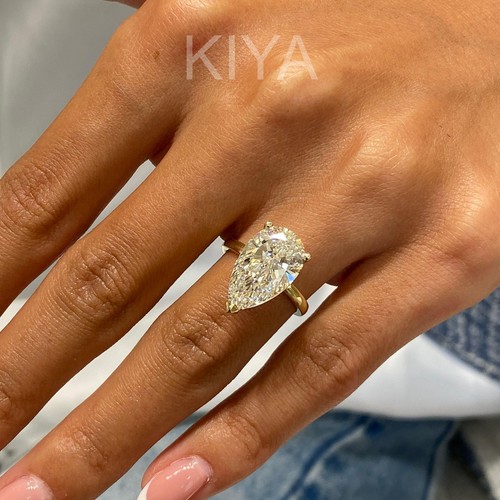 Pear shape moissanite ring - shape,