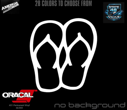 Flip flops sticker vinyl - sticker, decal