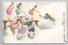 Comic Postcard Bathing Machine
