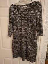 Pepperberry Black And White Patterned Jersey Dress SIZE 14 Really/Super Curvy