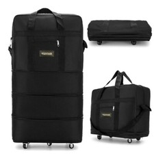 42" Lightweight Foldable Holdall Luggage Cargo Travel Duffle Bag With 6 Wheels 