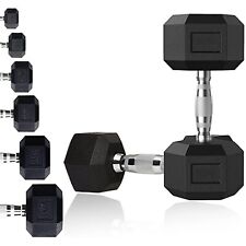 Hex Dumbbells Rubber Weight Set Home Gym Tricep Hexagonal Ergo Fitness Training