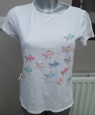 Cath Kidston Ladies Size XS (6-8) Fish Patterned T-Shirt