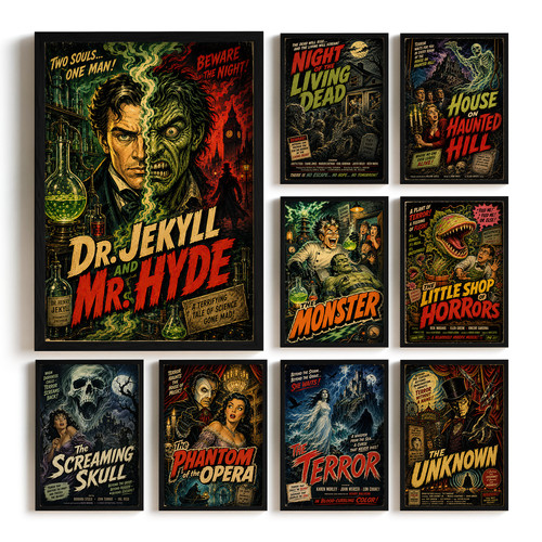 Vintage horror poster retro - horror,