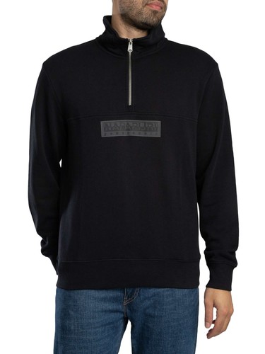 Napapijri box logo zip fleece - napapijri,