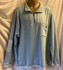 Joe Browns 1/4 Zip Neck Size XXL -2XL Powder Blue Pullover Sweater Mens Y2K Top