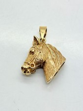 9ct Yellow Solid Gold Horse