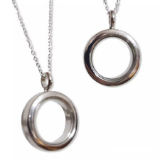 Glass locket pendant necklace - locket,