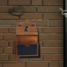 Wall Mount Mailbox Wood Donation Box for Home Use Office Charity Collection
