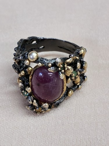Vintage ruby cabochon ring - vintage,