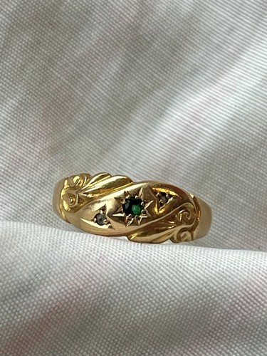 Antique edwardian 1907 18ct - antique,
