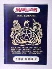Marillion Programme European Passport Original Concert Booklet Coloured 1984
