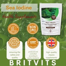 Kelp 500mg Tablets Natural Iodine Thyroid Support & Metabolism 30 Tablets