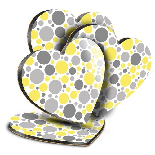 Heart mdf coasters yellow - coasters,