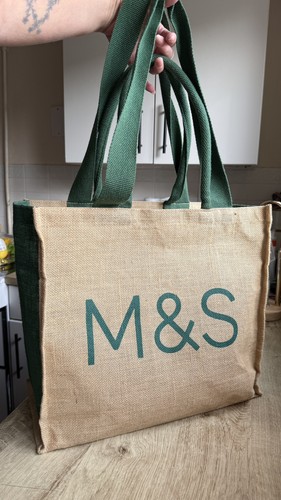 Natural hessian shopper - m&s,