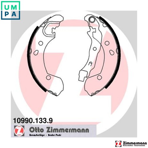 Brake shoe set 10990 - shoe,