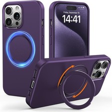 Gatatol Fusion+ Silicone Case for iPhone 15 Pro Max MagSafe Compatible - Purple