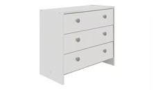 White 3 Drawer Chest Drawer