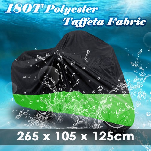 Black green motorcycle cover - black+green,
