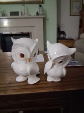 Royal  Osborne Fine Bone China Owls. (Largest Is 12cm  tall)
