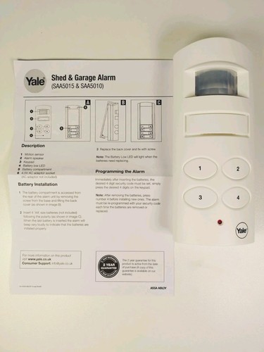 Yale shed garage alarm - shed,