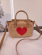 Love Moschino Bag Heart Faux Fur Crossbody 