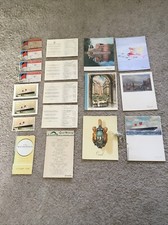 Joblot RMS Mauretania II Cunard White Star Line Ephemera 1950's Menus