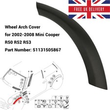 For BMW Mini Cooper One R50 R52 R53 Wheel Arch Bonnet Trim Front Left 2002-2008